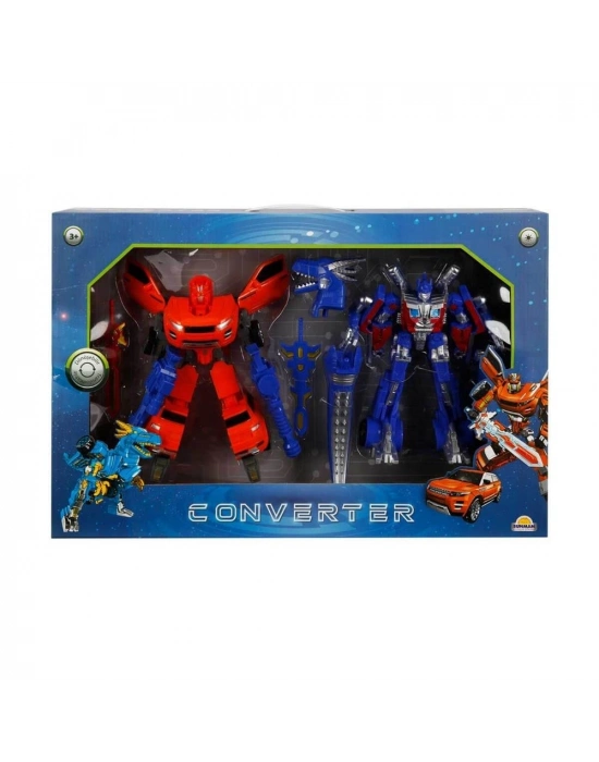 ® Işıklı 2li Power Robot Transformer Dönüşen Araçlar