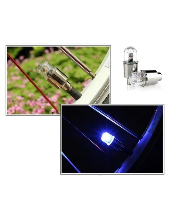 Işıklı Bisiklet Araba Sibop Kapağı 2 Adet