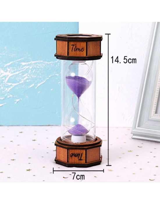 Işikli Dekoratif Ahşap Kum Saati