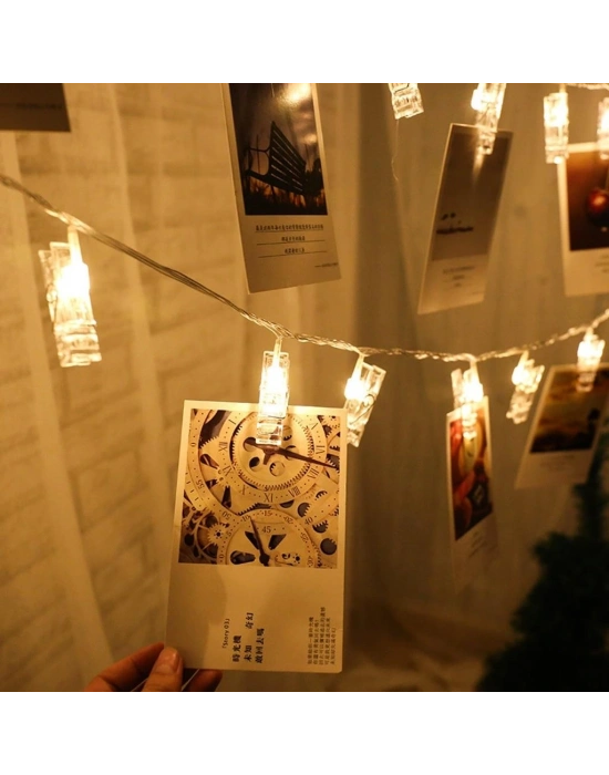 Işıklı Mandallı Fotoğraf Albümü 20li