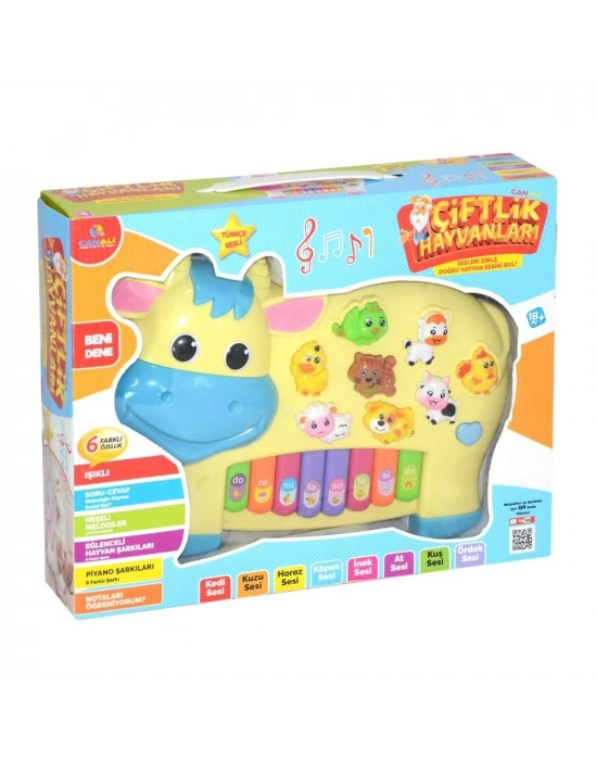 ® Işıklı Müzikli İnek Görünümlü Piyano