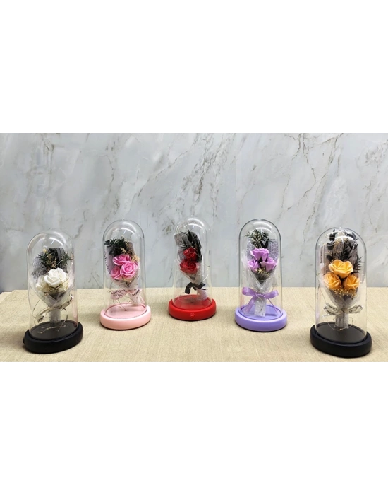 Işıklı Müzikli Romantik Gül Buketi