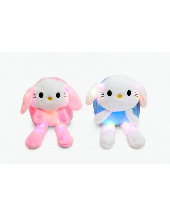 Işıklı Peluş Oynar Kulaklı My Melody ve Cinnamoroll Sırt Çantası
