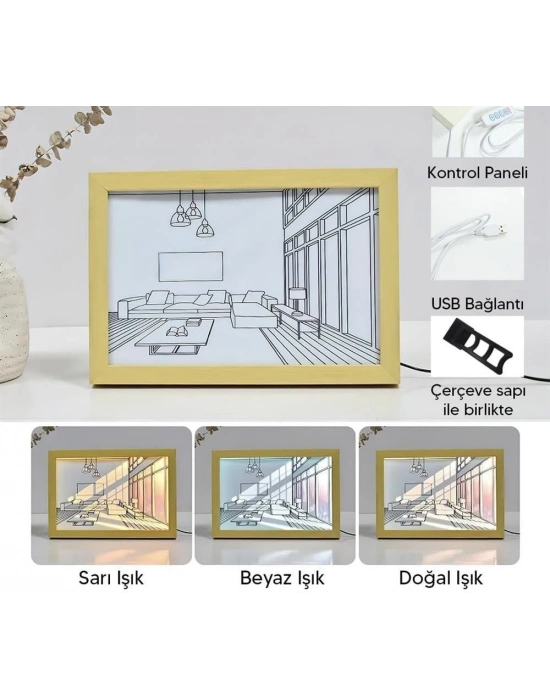 Işıklı Retro Tablo