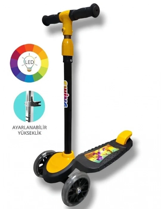 ISIKLI SCOOTER SWING KIRMIZI MAVI PEMBE SARI