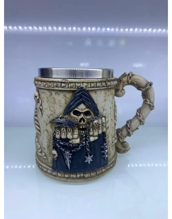 İskelet Game Over Çelik Kupa Kod 6912