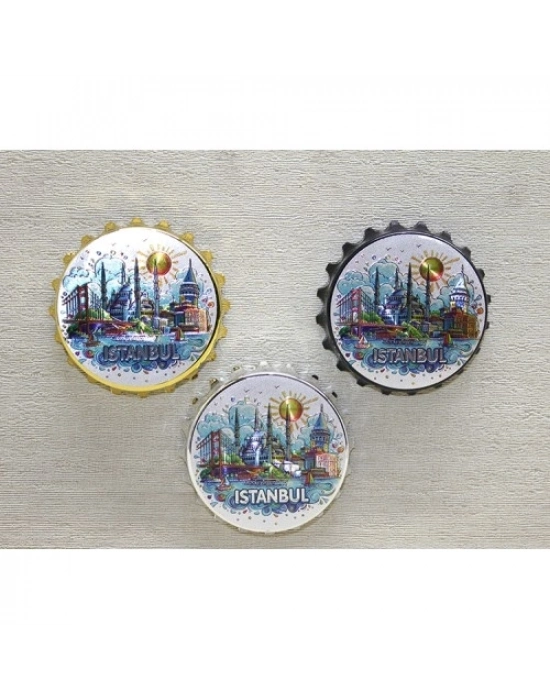 İstanbul Temalı Gazoz Kapağı Magnet - Model 2