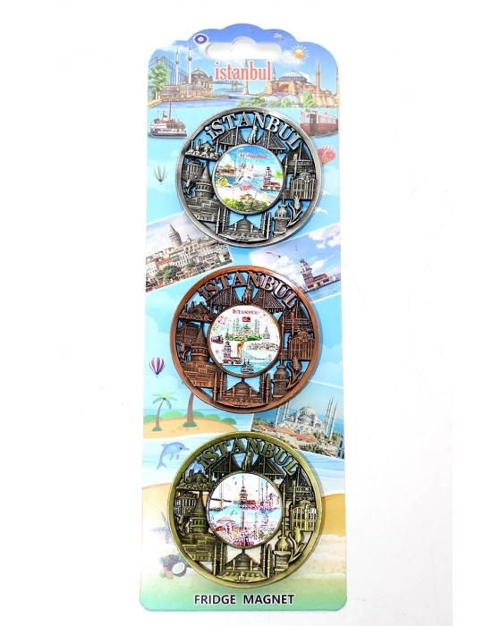 İstanbul Temalı Metal Magnet 3lü Set Alk2890