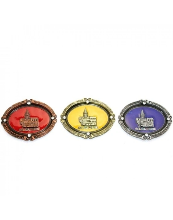 İstanbul Temalı Metal Magnet Galata Kulesi Kabartmalı