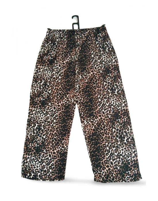 İthal Viskon Geniş Paça Şık Etnik Otantik Desenli Pantolon - Royaleks - Desen2