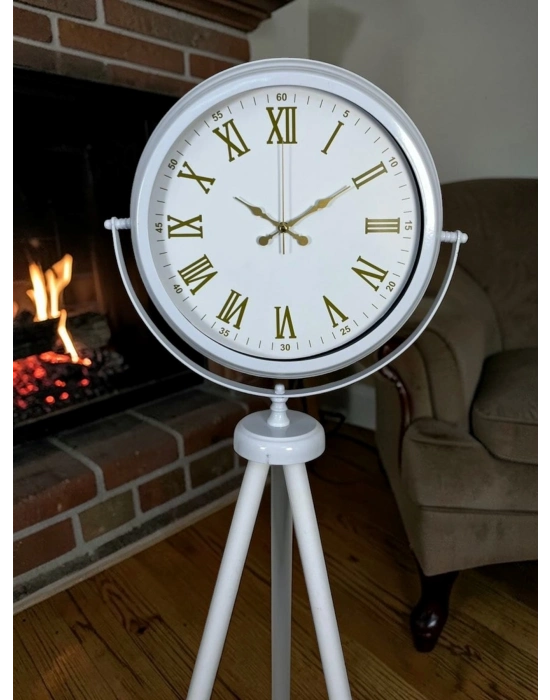 Ivory Beyaz Tripod Ayaklı Saat