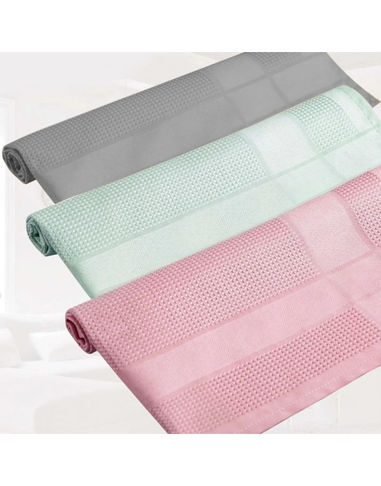 ®  İz Bırakmayan Mikrofiber Temizlik Bezi 3lü Set Cam ve Ayna Silme Toz Alma Temizlik Bezi