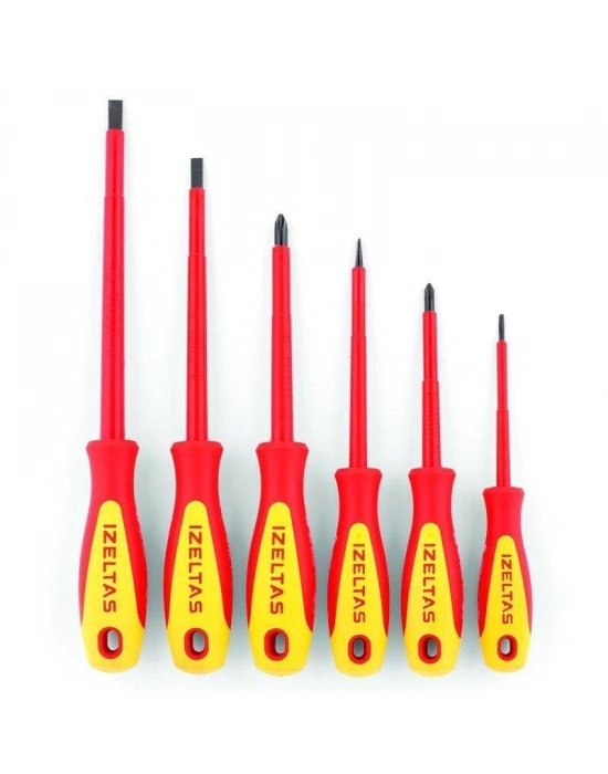 ® İzeltaş Tornavida Seti İzoleli Elektrikçi 6 Parça