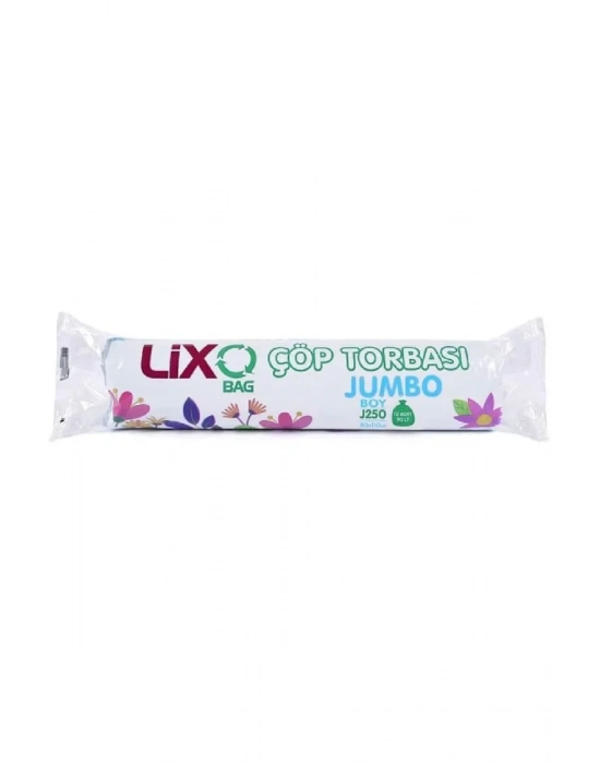 J-250 Jumbo Boy Çöp Torbası 80 x 110 cm 10 Lu Rulo x 1 Paket = 10 Adet (Mavi)