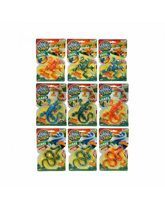 ® Jaru Planet Earth Esnek Hayvanlar Kurbağa -Yılan-Kertenkele 1 adet