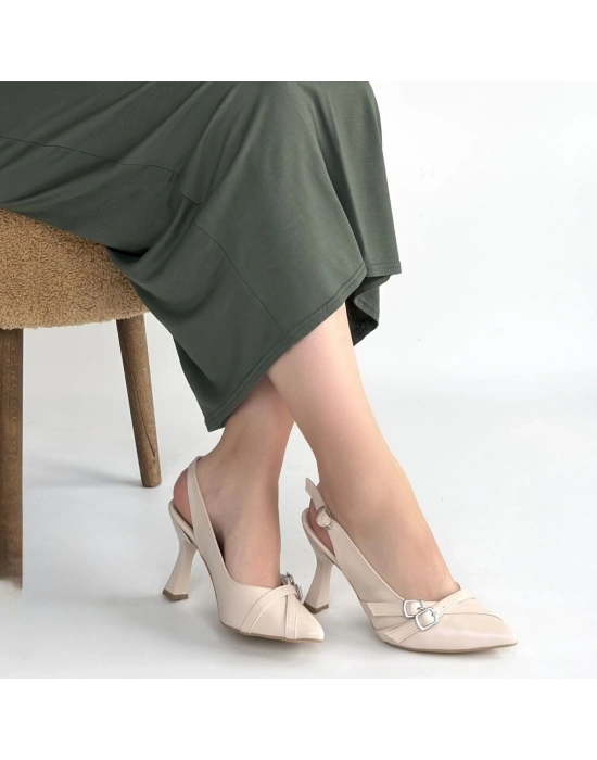 Jedda Bej Cilt Topuklu Ayakkabı