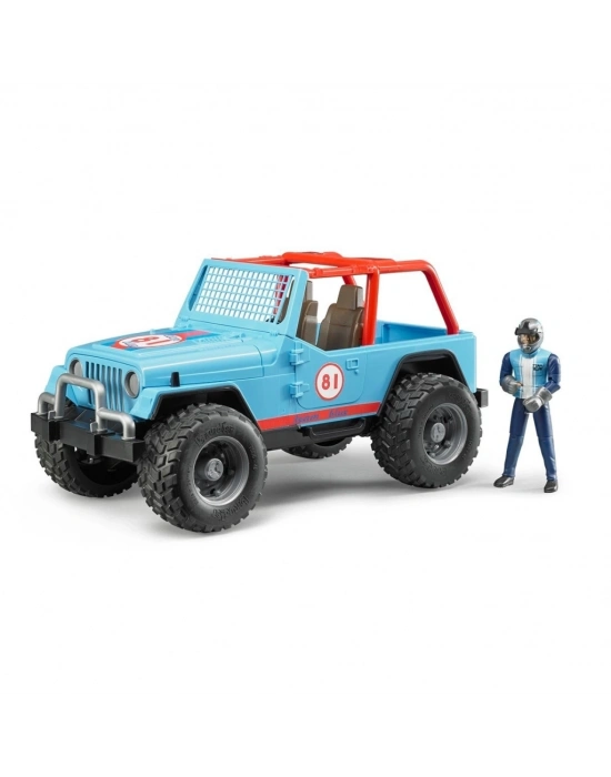 ® Jeep Cross Mavi Safari Aracı Ve Kasklı Pilotu