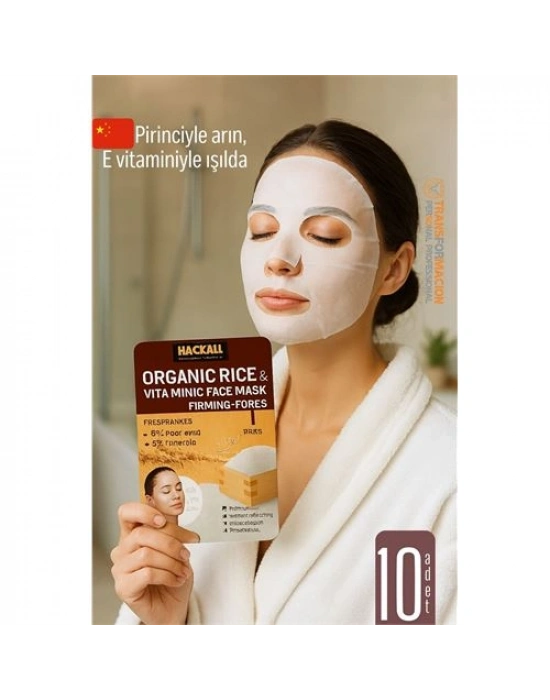 Organik Pirinç & Vitamin E Yüz Maskesi – Gözenek Sıkılaştırıcı Nemlendirici
