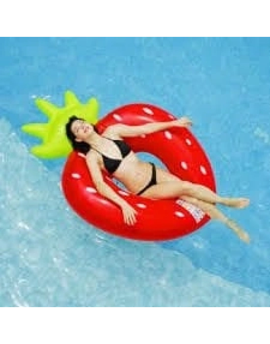 Jilong Infatable Simit Yatak Çilek Desenli Jumbo 37342