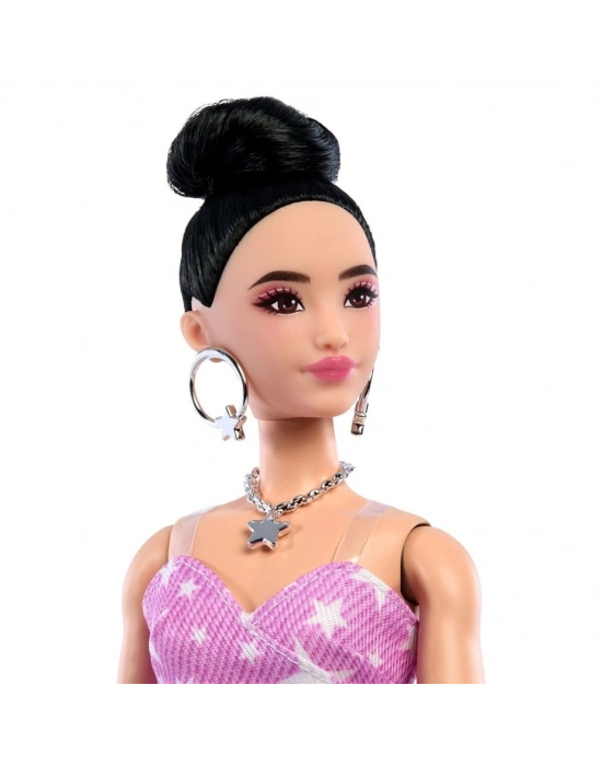 JJN71 DELUXE STYLE - Yıldız Desenli Elbise