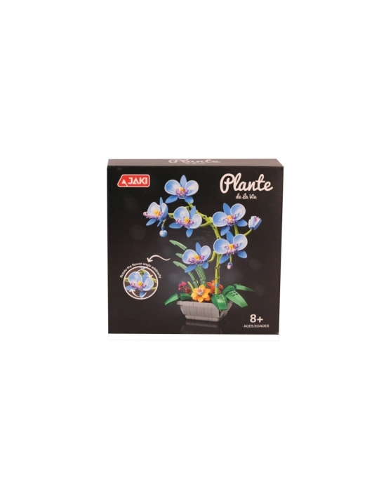 ® JK29011 JAKİ MAVİ ORKİDE SAKSIDA 581 PARÇA BLOCK OYUNCAK
