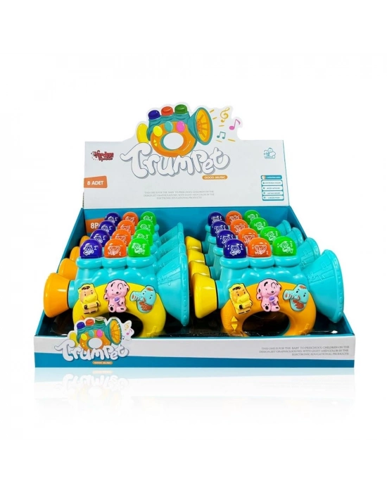 ® JLG-855-38A IŞIKLI VE MÜZİKLİ TROMPET BEBEK -VRD