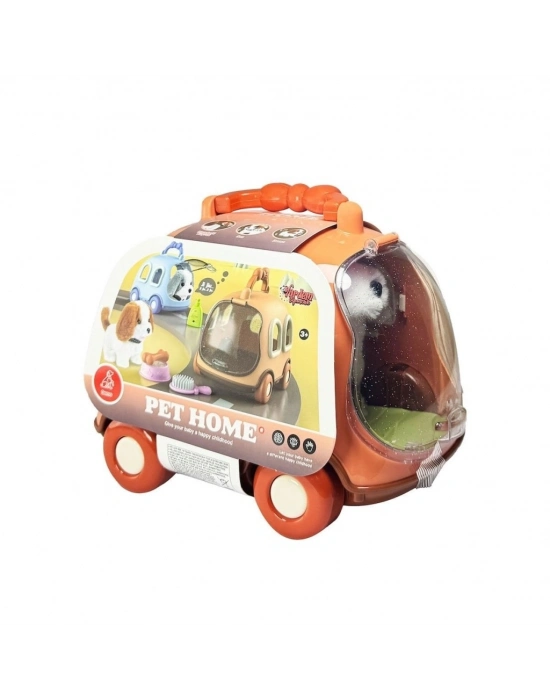JND-6802 Taşıma Araba Çantalı Hareketli Pilli Köpek Set -Vardem Oyuncak