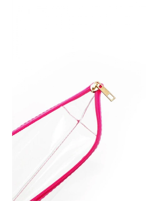 Jolly Tekli Orta Boy Şeffaf Makyaj Çantası 25cmX12cmX8CM