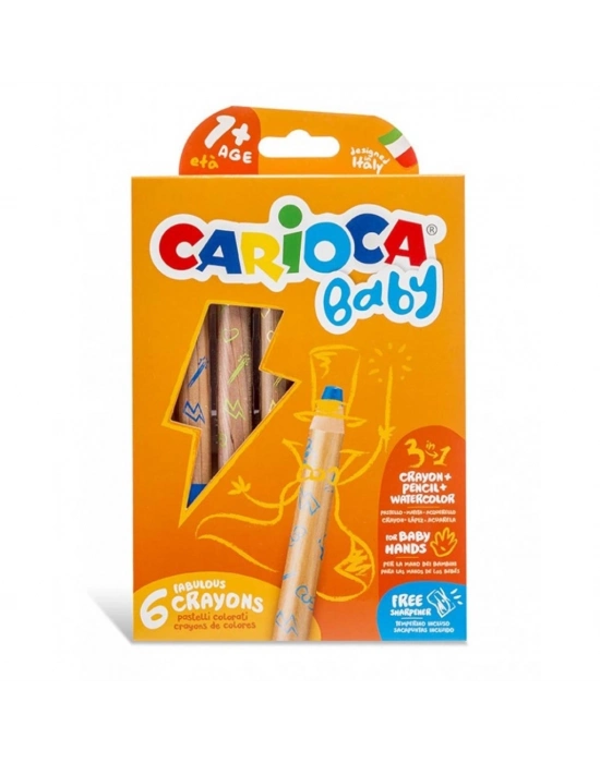 ®  Jumbo Bebek Ahşap Gövdeli Boya Kalemi 6lı