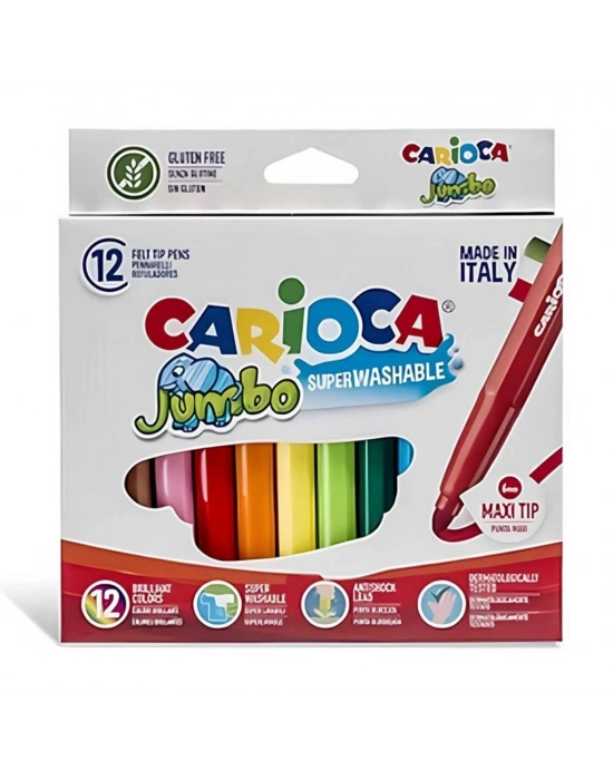 ®  Jumbo Süper Yıkanabilir Keçeli Boya Kalemi 12’li