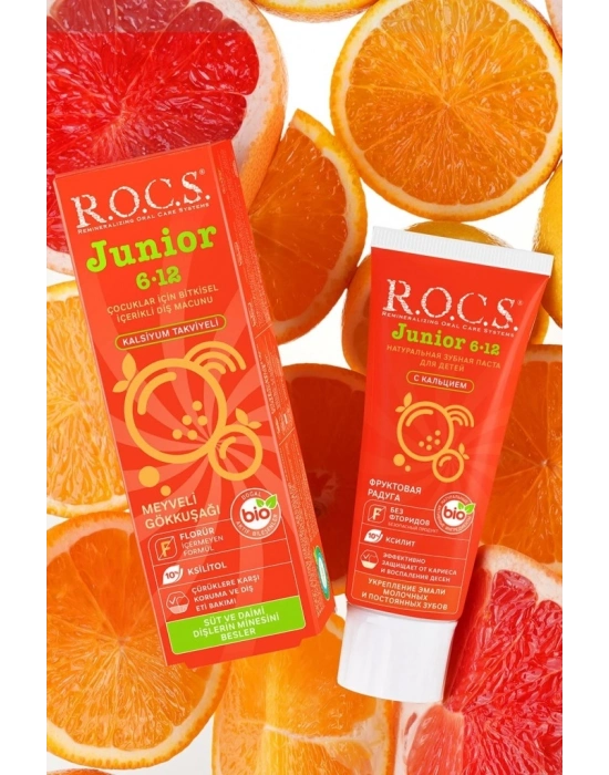 .Junior Diş Macunu 6-12 Yaş 60 ml Meyveli Gökkuşağı