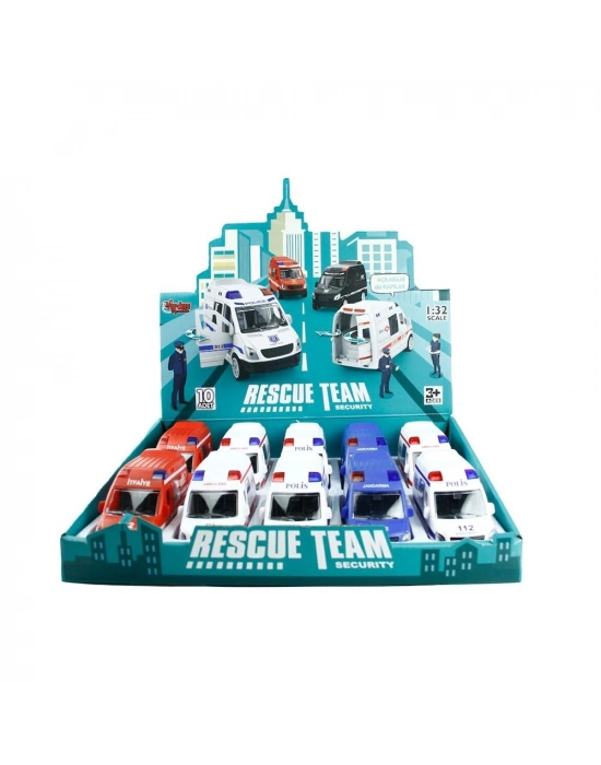 ® JW567-023 SÜRTMELİ 1:32 İLK YARDIM ARACI -VRD