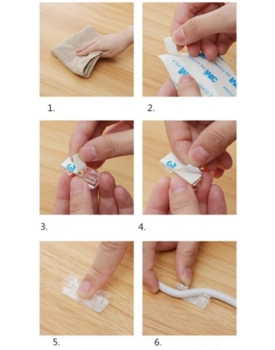 Kablo Sabitleyici Klips Seti 20 Adet