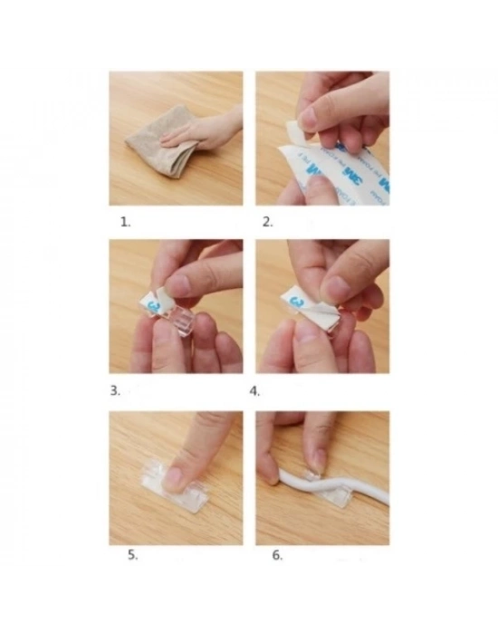 Kablo Sabitleyici Klips Seti 20 Adet