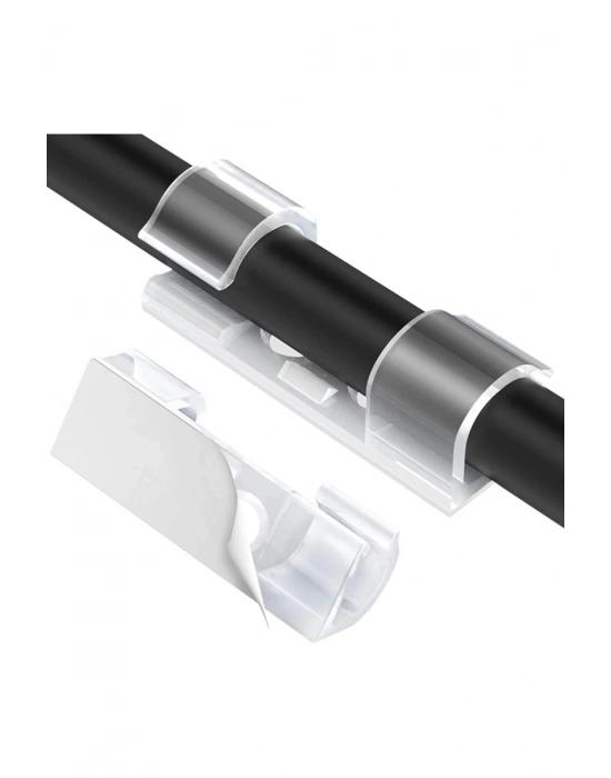 Kablo Sabitleyici Klipsler 20 Adet Kablo Düzenleyici Duvar Fayans Cam Kablo Tutucu Yapışkanlı Klips