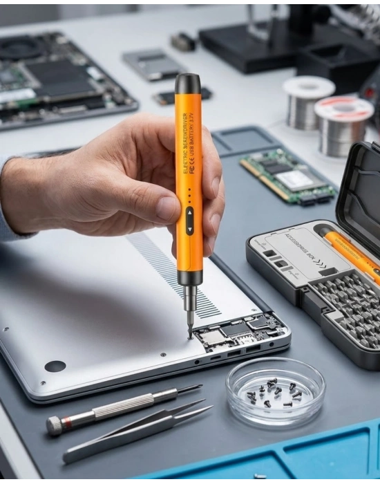 ® Kablosuz Alüminyum Gövdeli Elektrikli Tornavida 38 Uçlu Teknik Servis Seti