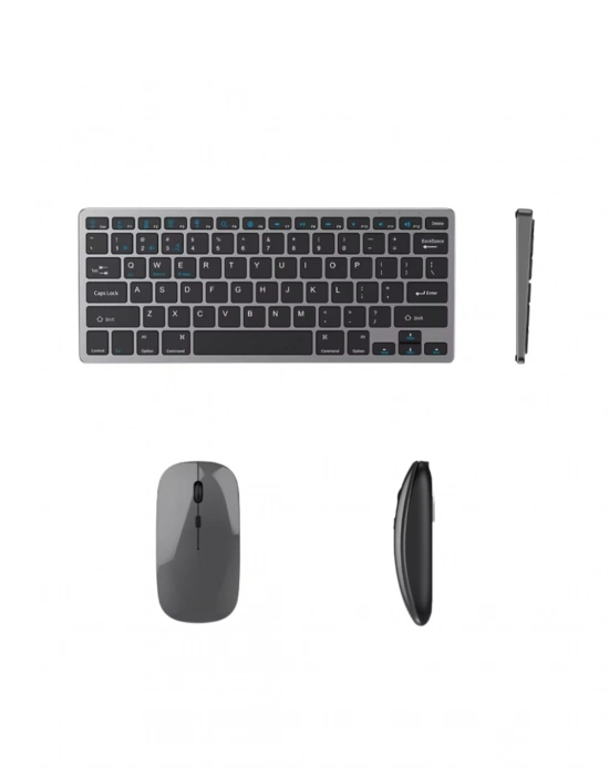 Kablosuz Bluetooth Klavye Mouse Seti Şarjlı Tablet Laptop Uyumlu
