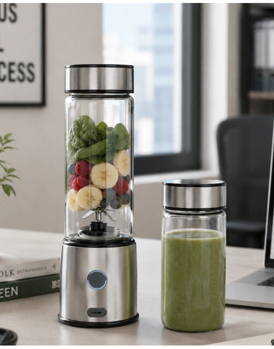 Kablosuz Cam Blender Yüksek Güçlü Smoothie Meyve Sebze Blenderı