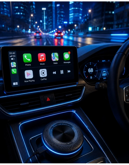 Kablosuz CarPlay Android Auto Destekli Akıllı TV Box 4G Sim Kart Girişli