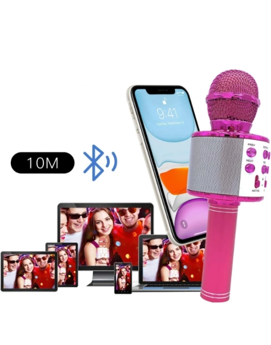 Kablosuz Hoparlörlü Bluetooth Karaoke Mikrofonu