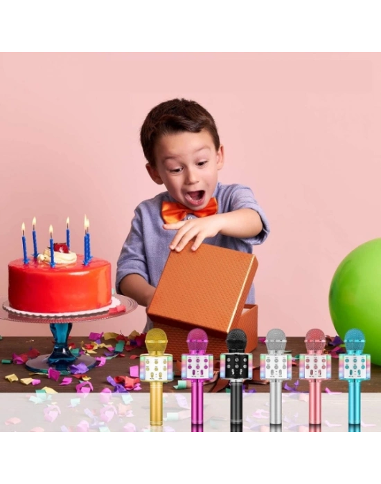 Kablosuz Hoparlörlü Bluetooth Karaoke Mikrofonu