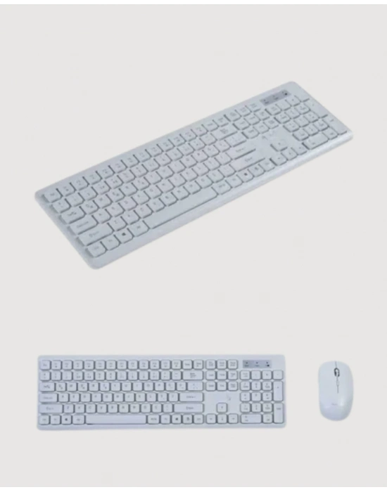 Kablosuz Klavye ve Mouse Seti - Ergonomik Tasarım, Sessiz Kullanım, Geniş Uyumluluk