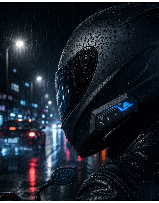 Kablosuz Motosiklet Kask Kulaklığı Bluetooth Mikrofonlu Sürüş Sistemi