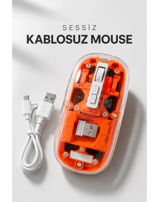 Kablosuz Mouse Fare 5.0 Bluetooth Bağlantılı USB Girişli