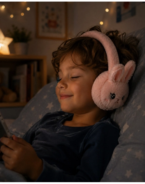 Kablosuz Peluş Bluetooth Kulaklık Mikrofonlu TF Kart Destekli Tasarım