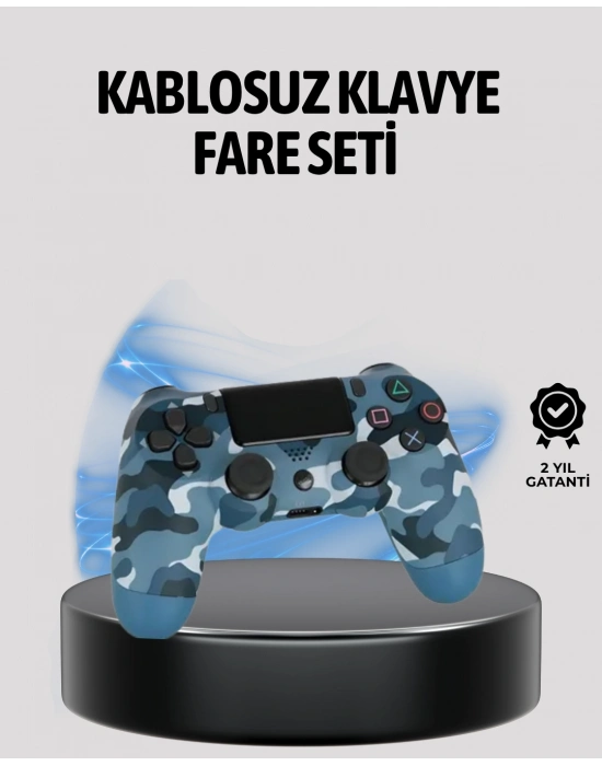 Kablosuz PS4 Controller Çift Motorlu Dayanıklı Gamepad