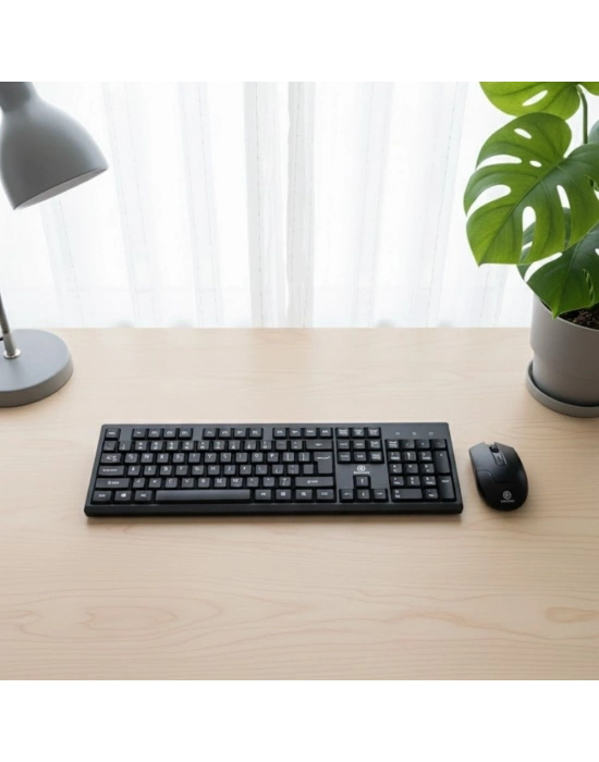 ®  Kablosuz Q Klavye Mouse Seti Rahat Yazım, Sessiz Tuşlar, Ofis ve Ev Kullanımına Uygun Set YK7100