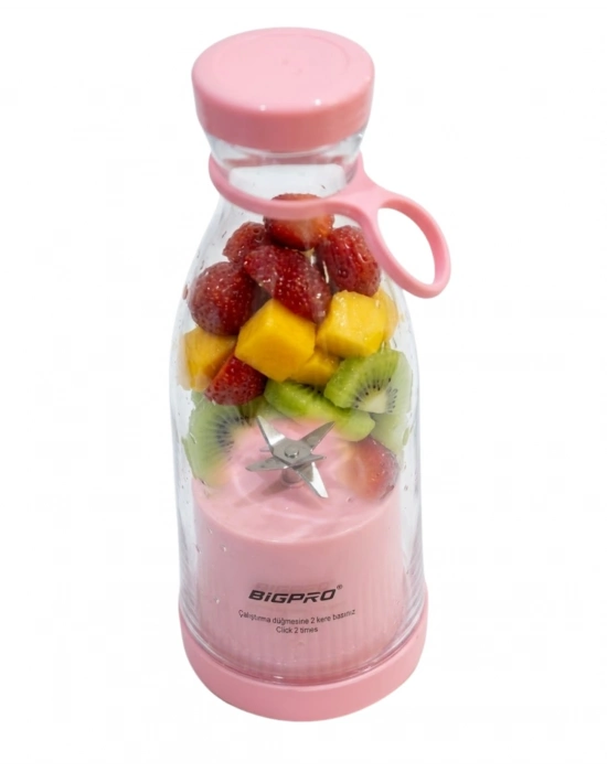 Kablosuz Taşınabilir Blender Smoothie Milkshake Hazırlama Tek Tuş Kullanım