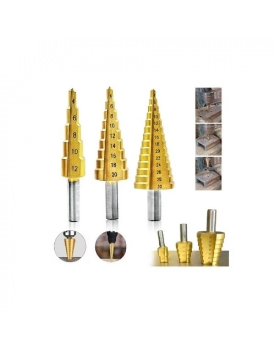 Kademeli Matkap Ucu Sac Delme Panç Seti