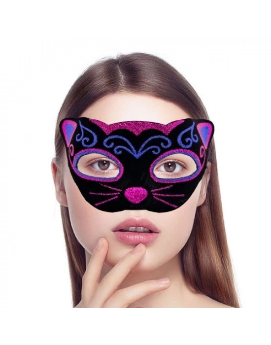 Kadife Kaplama Kedi Maskesi